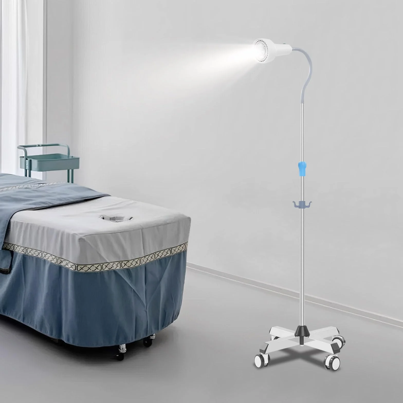 Lámpara de examen de altura ajustable, 30 W, LED, examen médico quirúrgico, lámpara giratoria de 360°, para ginecología, ambulancia, estomatología, hno