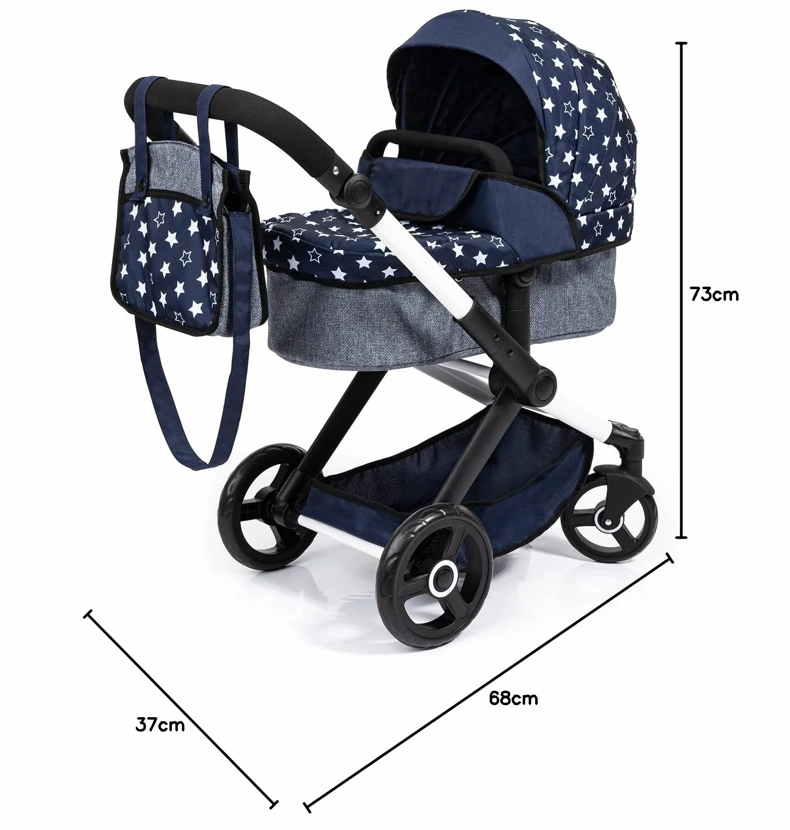 Bayer Design Cochecito de muñeca Combi Xeo Convertible Regulable en Altura