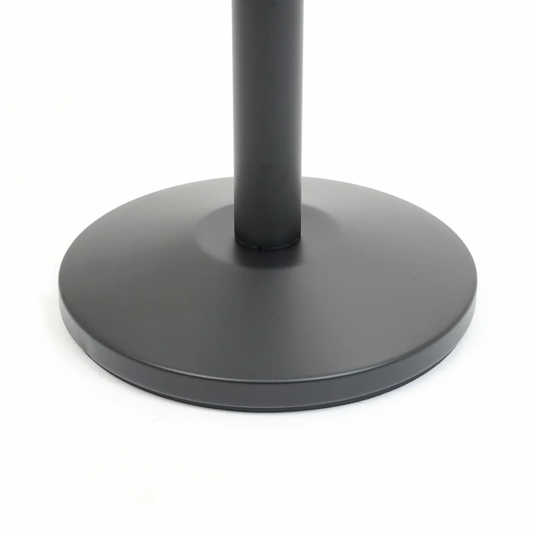Postes Separadores de Metal Negro para Exteriores Ø32x100cm - Control de Multitudes
