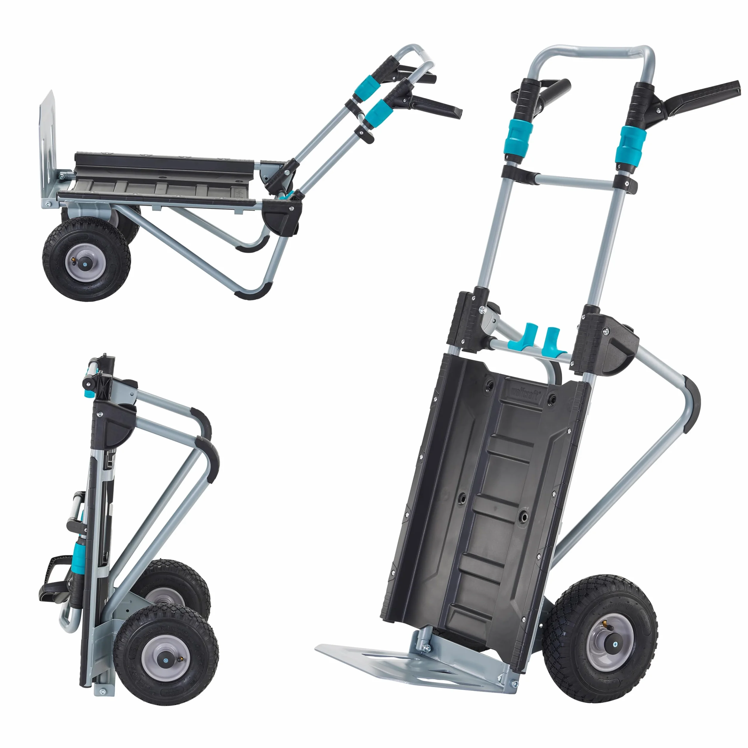 wolfcraft Carro de Transporte TS 2500 I 5535000 I La solución 2 en 1: conversión rápida en Carretilla para Sacos o Carretilla de jardín para un Uso Flexible I 200 Kg de Carga