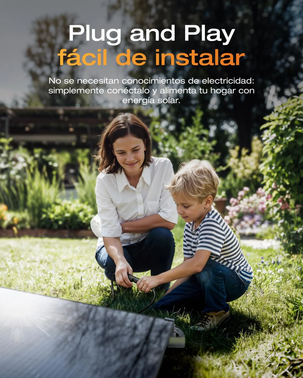 Kit Solar EcoFlow STREAM, Microinversor de 800 W Solar Inteligente conectado a la red, paneles solares fotovoltaicos de 250 W*4 con soporte ligero, control a través de Wi-Fi y APP, ideal para balcones