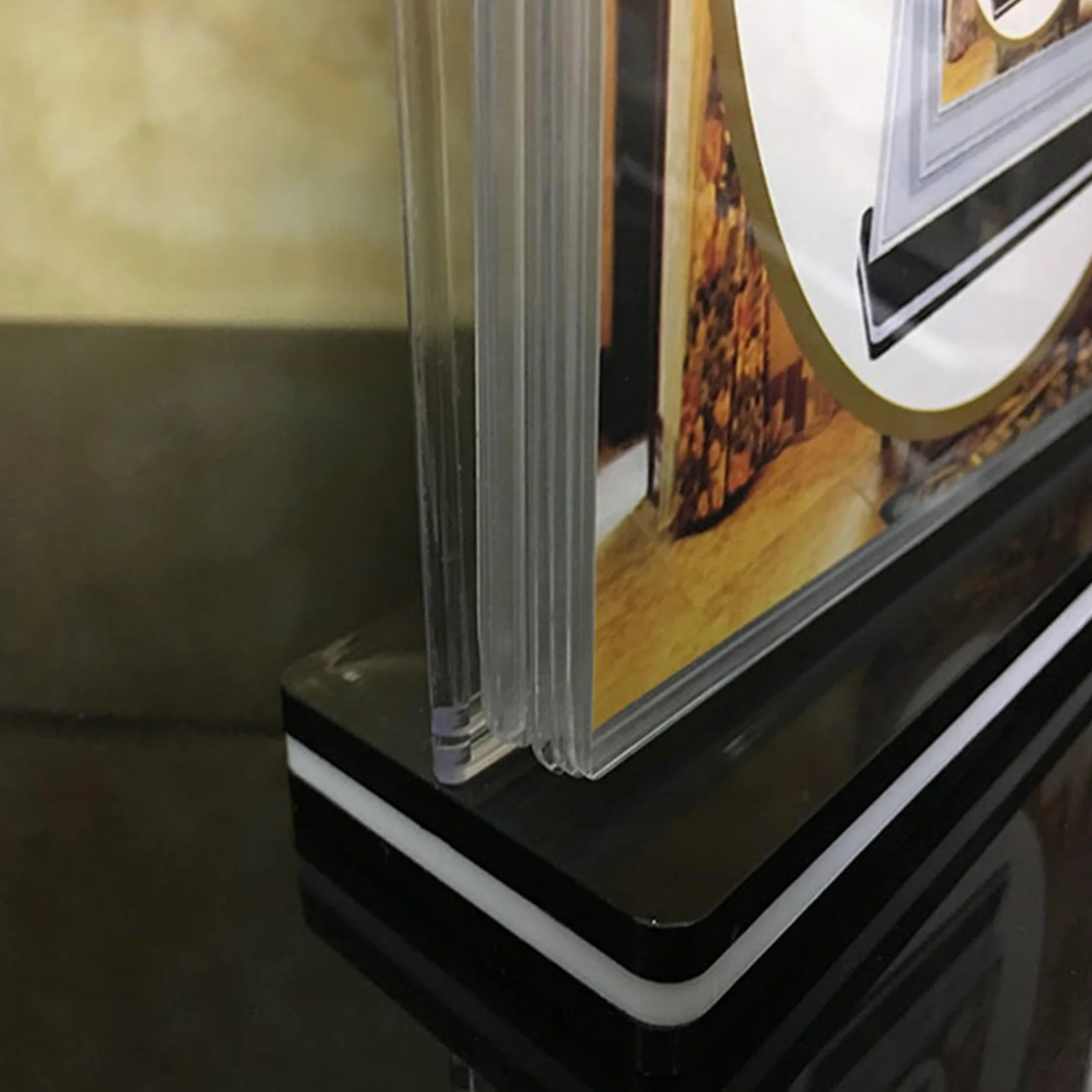 6X A4 Mesa Abatible Soporte de Menú Mesa de PáGinas Estante para Tarjeta de Menú Soporte de ExhibicióN Soporte de Menú Menú de Escritorio ÁLbum de Fotos de Fotos