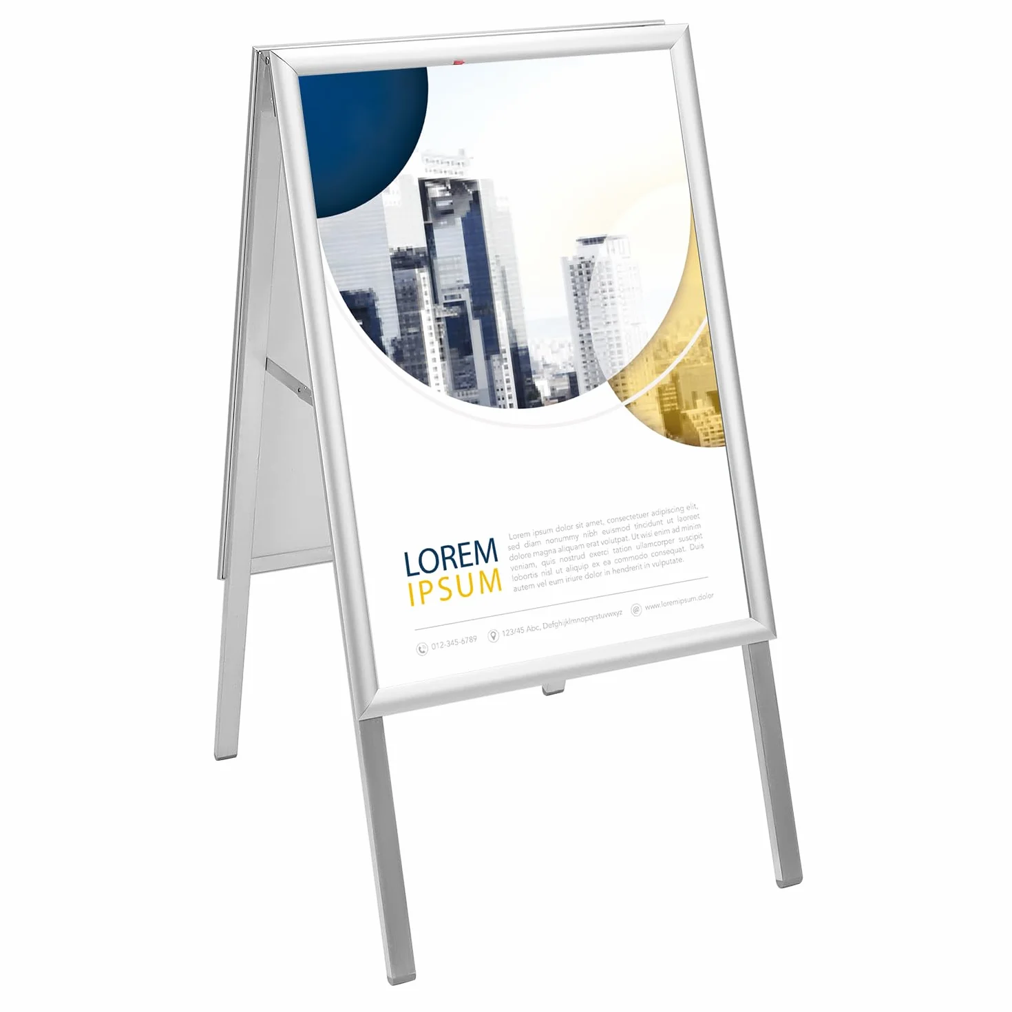 QWORK® Soporte para Carteles A2, Soporte de Promoción, Tablero de Exposición Resistente a la Intemperie 59.4 x 42 cm