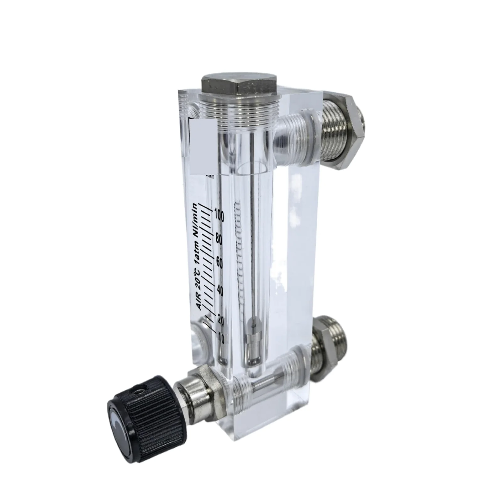 Lzm-6t Medidor de flujo líquido de vidrio orgánico 6-1000 ml/min Montaje en panel rotámetro ajustable para uso industrial de laboratorio