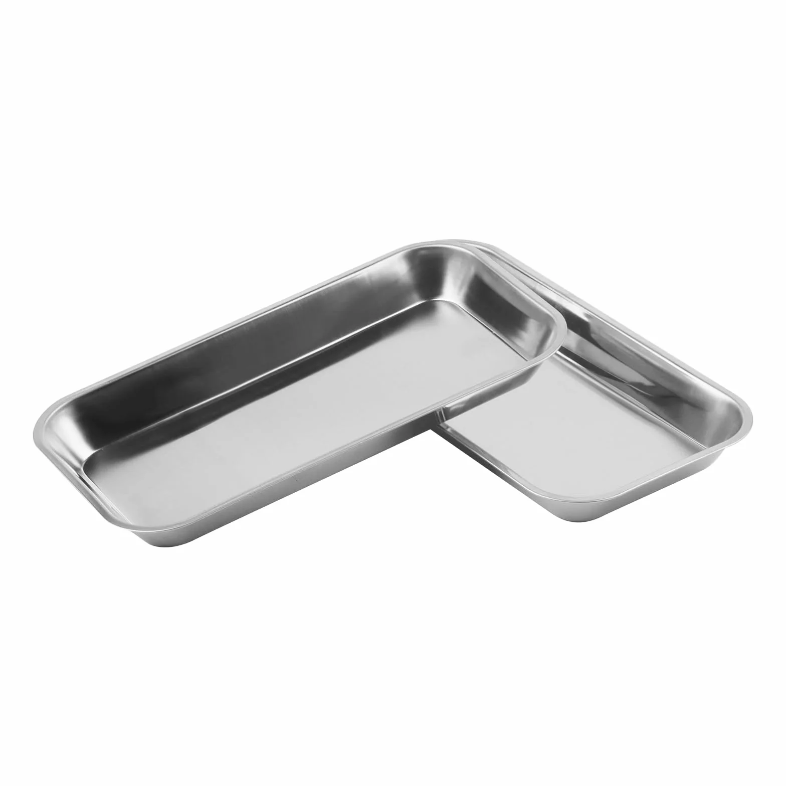 Bandeja de instrumentos de acero inoxidable 22,5 x 12 x 2 cm para laboratorio y baño