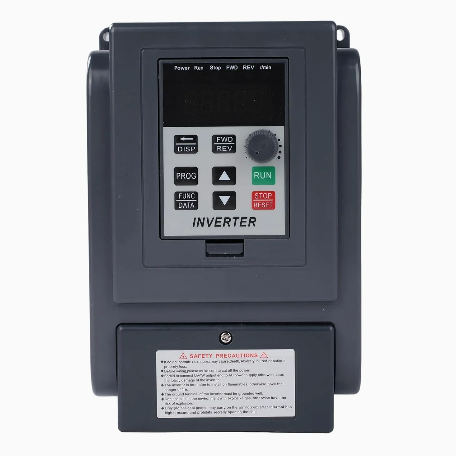 DEWIN Variador de Frecuencia VFD,1.5kW Entrada monofásica 220V,Salida trifásica 380V. VFD Inversor Controlador de Velocidad del Motor(Modelo de fábrica:AT4-1500X)