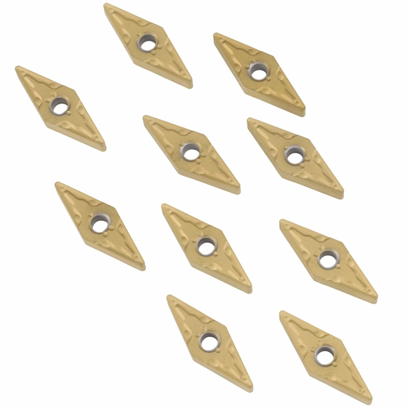VNMG160408-MA VNMG332-MA Insertos Indexables Carburo Dorado Paquete 10