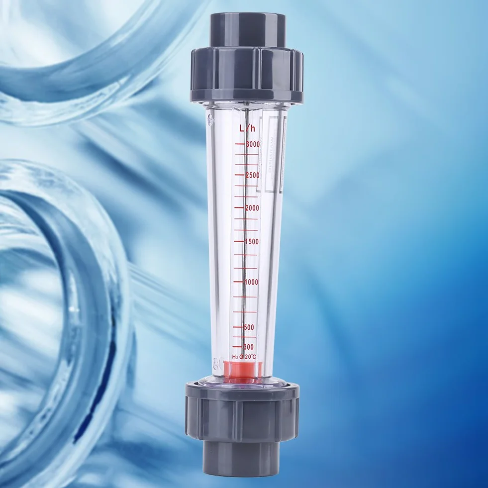 Rotámetro de Agua LZS-25 Tubo de Plástico Caudalímetro 300-3000L/H