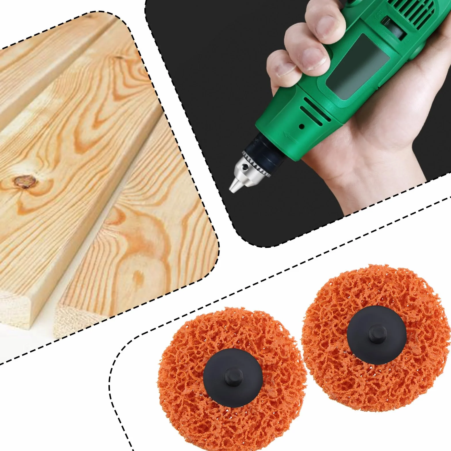 2 Piezas Discos de Decapado de 75 Mm X 15 Mm Velocidad Máxima de 12 000 RPM Rueda de Eliminación Color Naranja