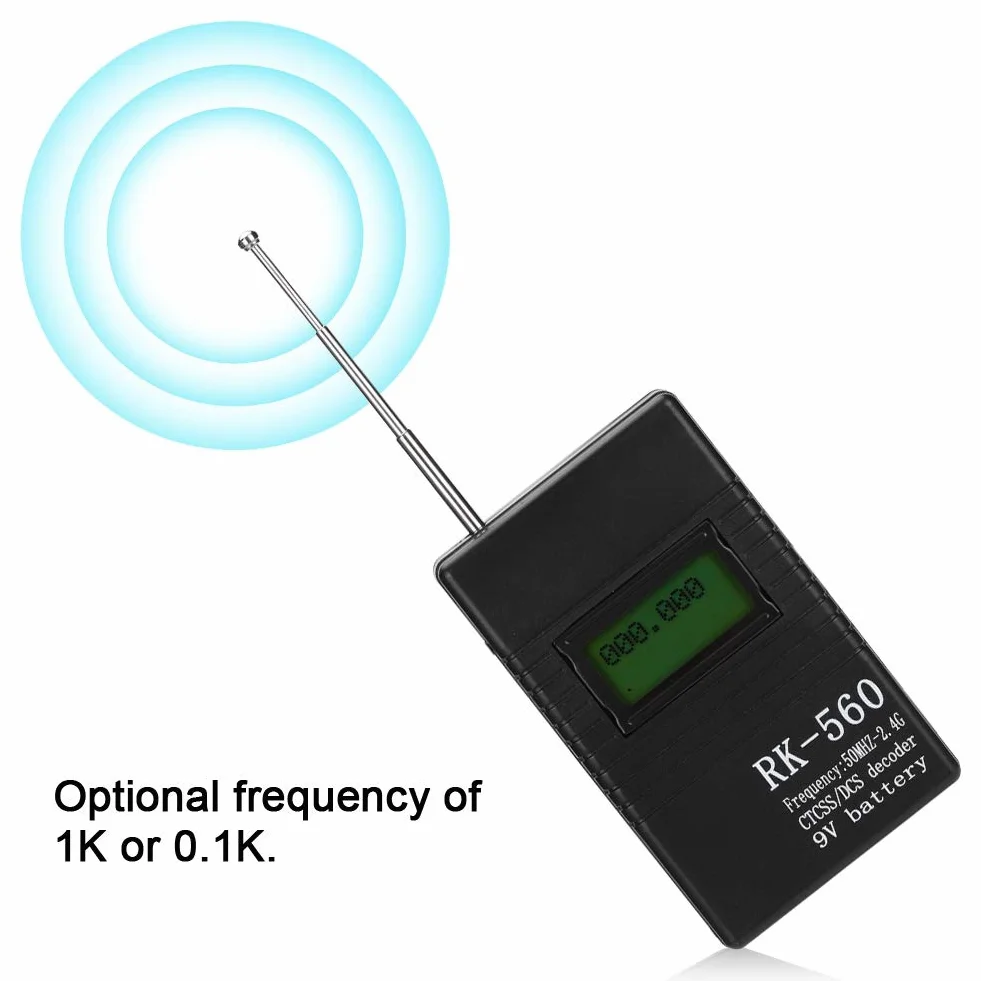 Acouto Precise RK560 Contador de frecuencia portátil 50MHz-2.4GHz Prueba de radiofrecuencia