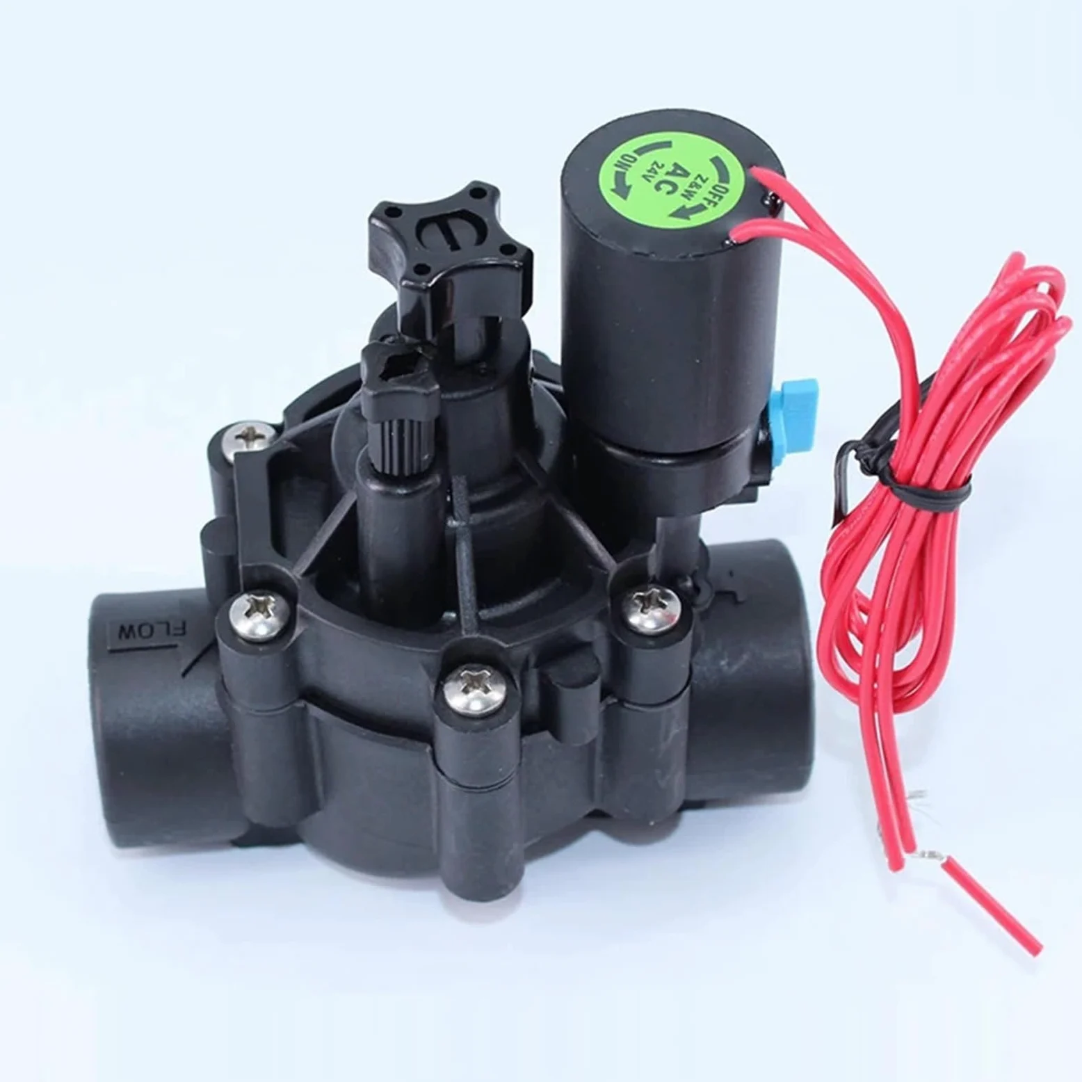 Válvula solenoide de riego de 3/4" y 1" con regulación de caudal, 220 V CA, 24 V CC, 24 V CA CC, con Enclavamiento for riego agrícola | 24VAC-CLOSED,0.75 Inch