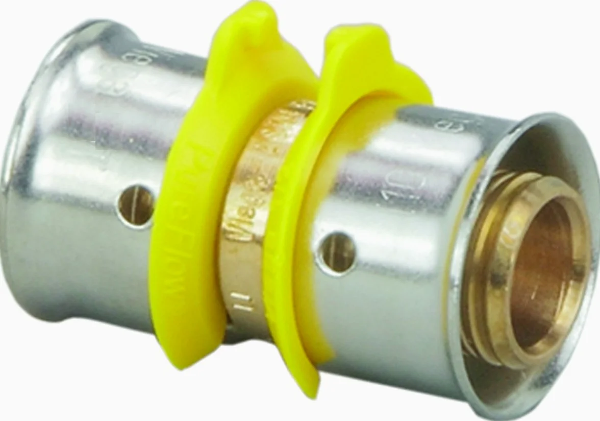Viega 93071 PureFlow Zero Lead Bronze PEX - Acoplamiento de prensa de 3/4 pulgadas por 1-1/4 pulgadas, 5 unidades