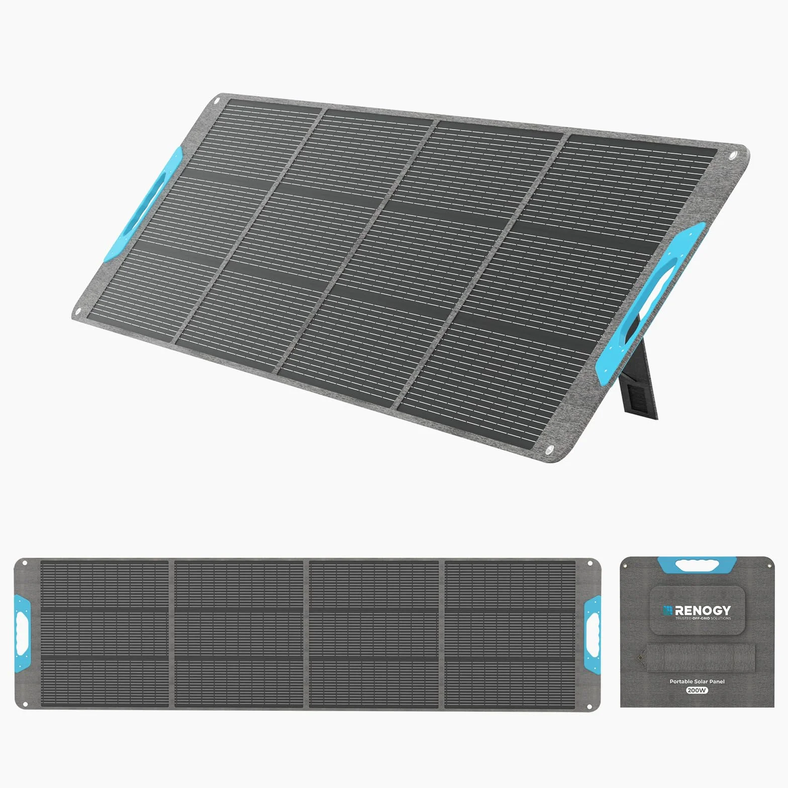 Renogy Panel solar portátil de 200 W, IP65 resistente al agua, módulo solar plegable Power Backup, cargador solar para Power Station RV Camping Off Grid