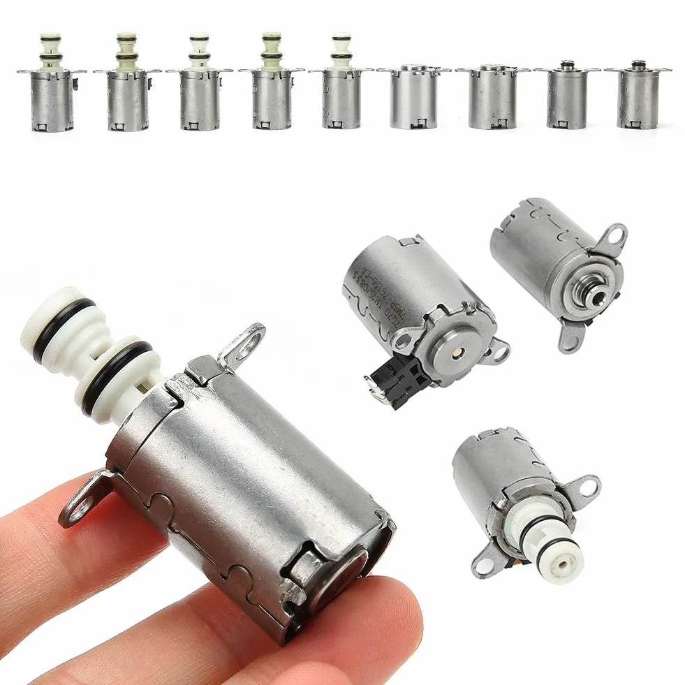 Qiilu Válvula solenoide de transmisión de 9 Piezas, Kit de solenoide de transmisión MPS6 6DCT450 de 6 velocidades Apto para Focus/C-MAX/Galaxy//Mondeo