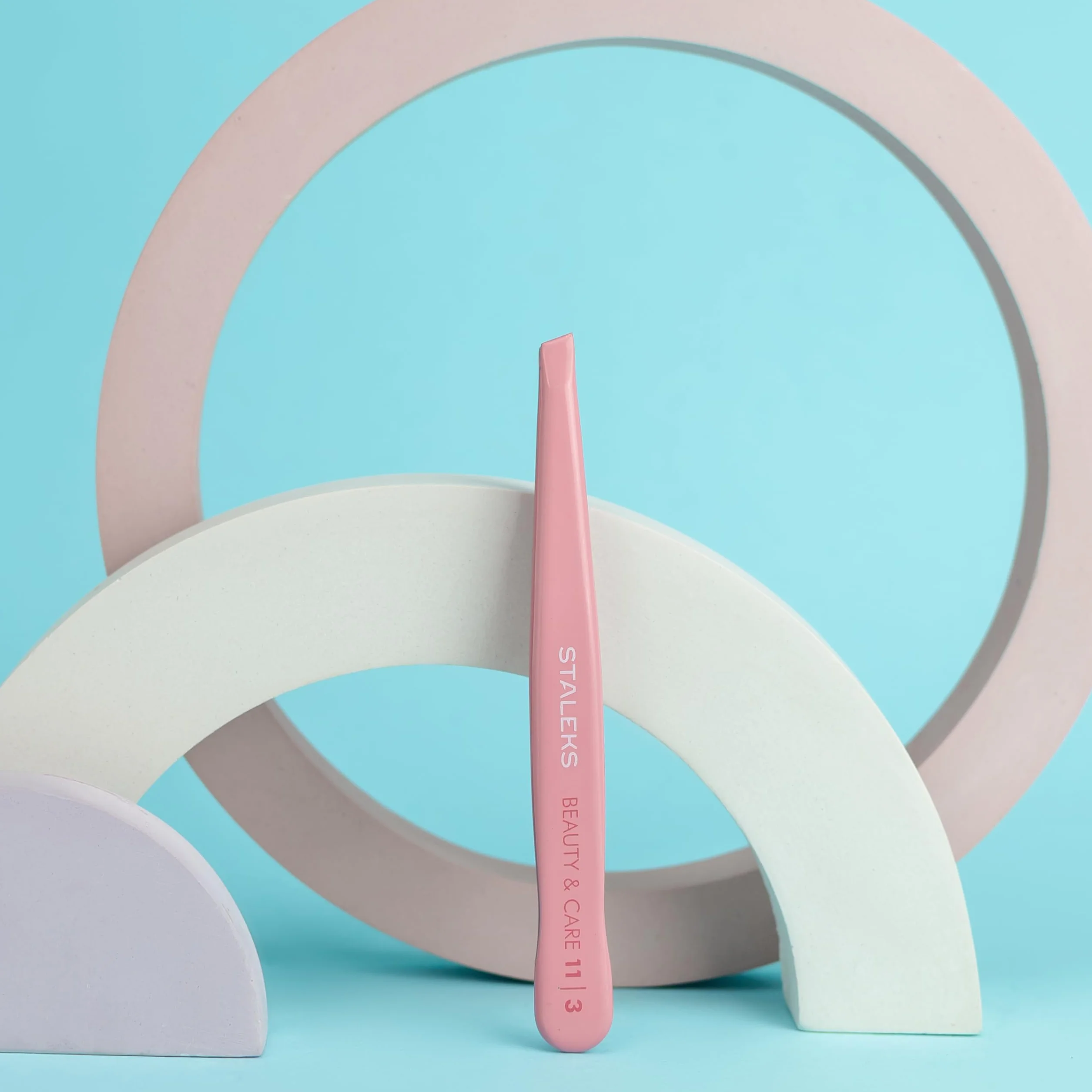 STALEKS PRO Pinza para cejas precisa, acero inoxidable