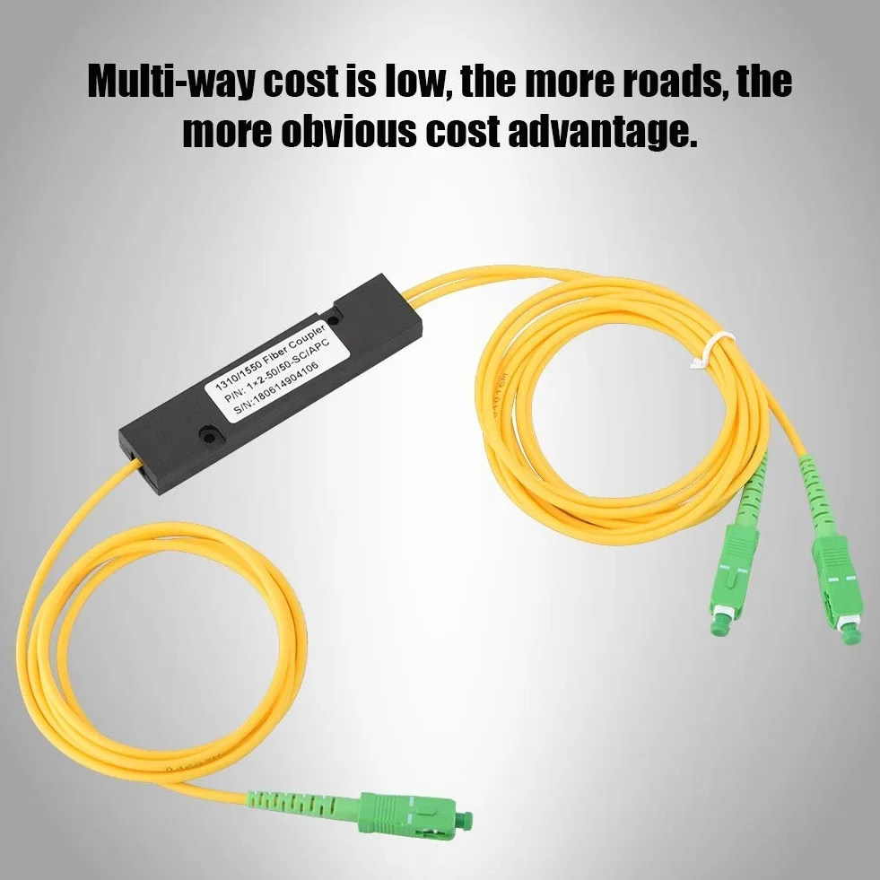 DEWIN Divisor óptico SC/APC 1X2 FBT Monomodo Fibra óptica