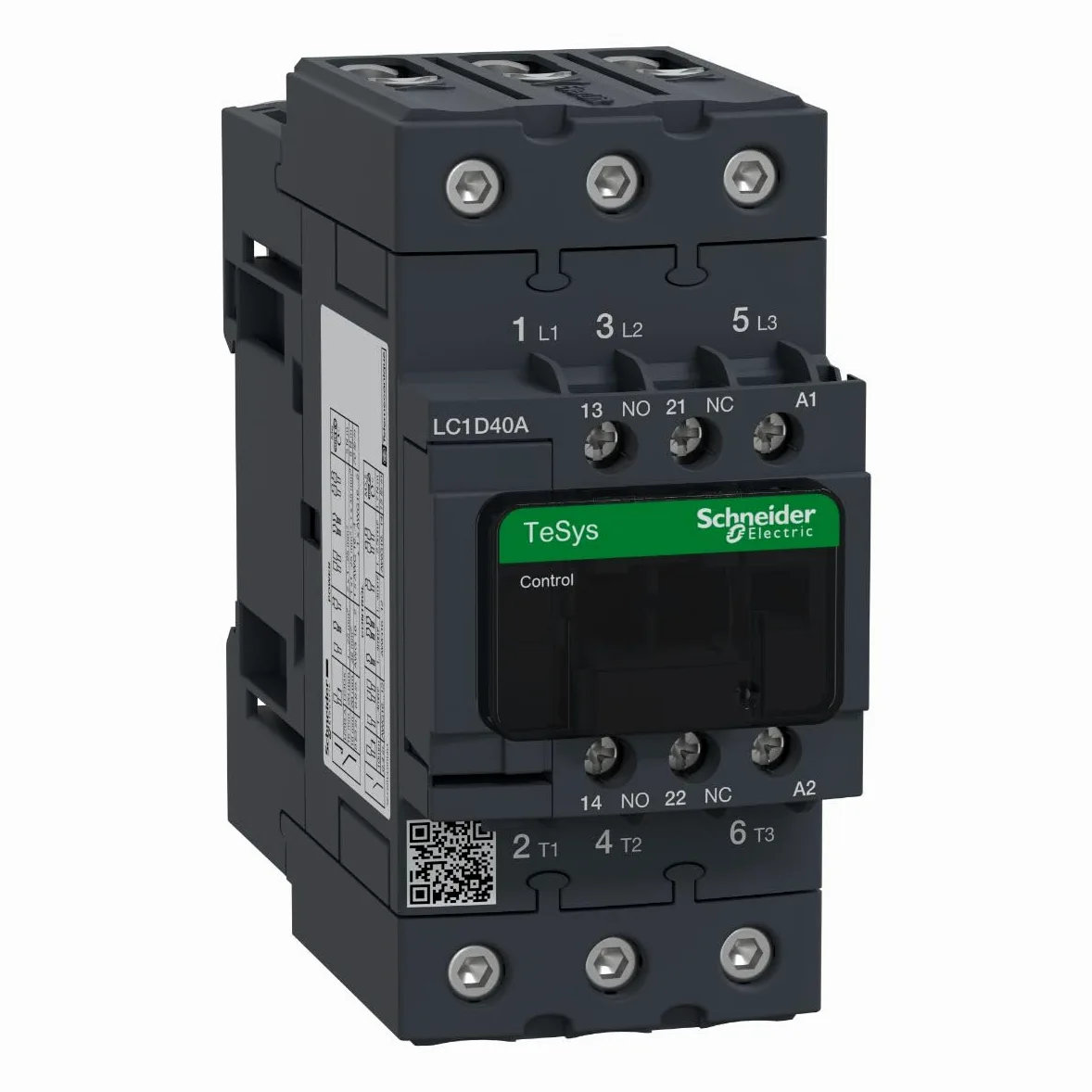 Schneider Electric LC1D40AB7 Tesys D, Contactor, 3P Ac-3, 440 V 40 A, Bobina 24 V Ca 50/60 Hz