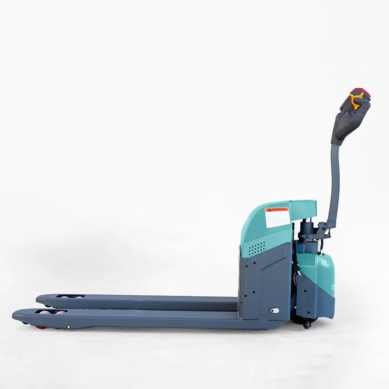 Transpaleta Eléctrica MITORO - 1500kg - Batería de Litio - Horquillas 685x1724mm - Elevación 110mm - Ruedas Poliuretano PU - Frenado Electromagnético - Almacén Logística