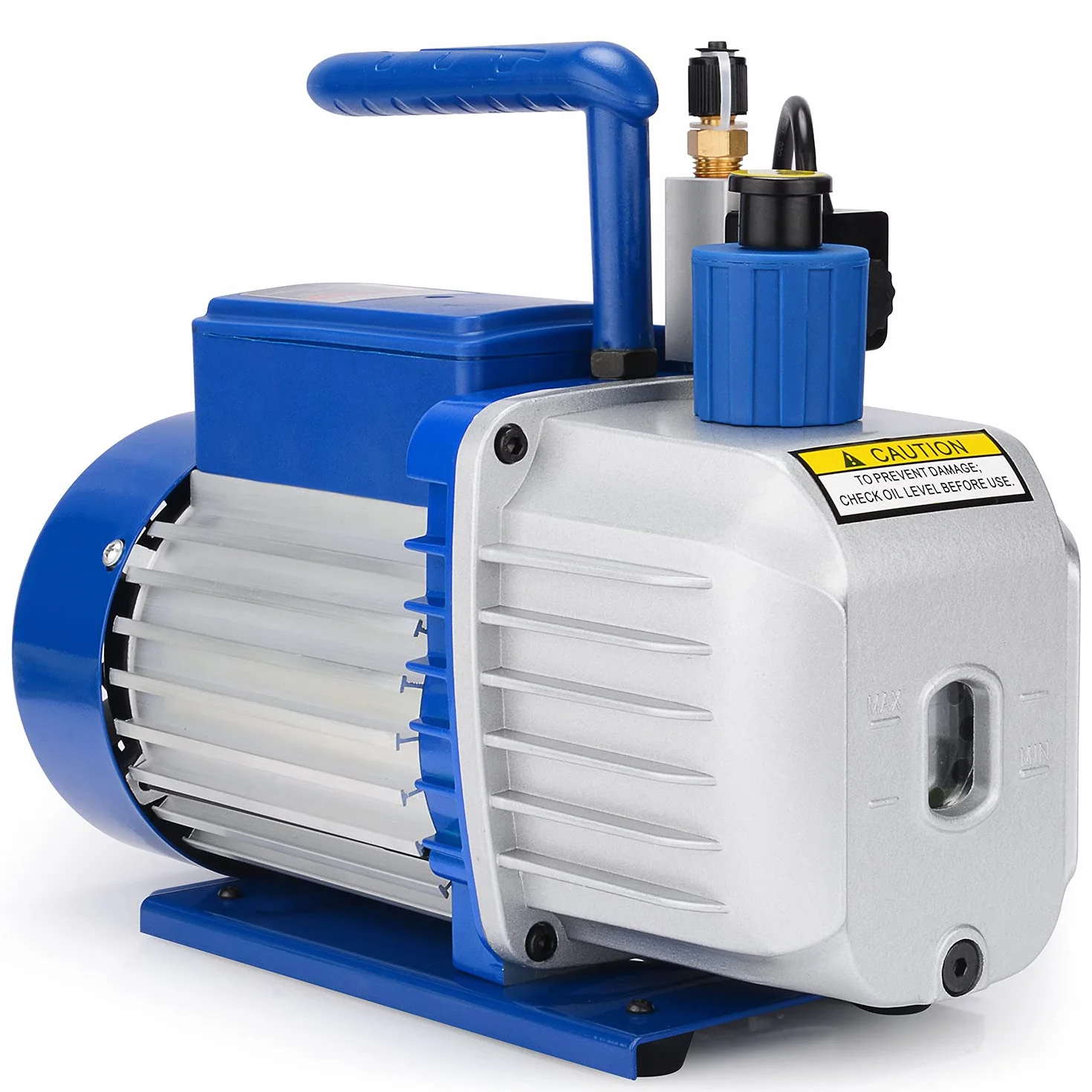 stonylab Bomba de Vacío Paletas Rotativas, 4.5 CFM 10-15 Pa 1/2 HP Bomba de Vacío Compacta de 2 Etapas para HVAC AC Refrigerante Recarga aire Herramienta