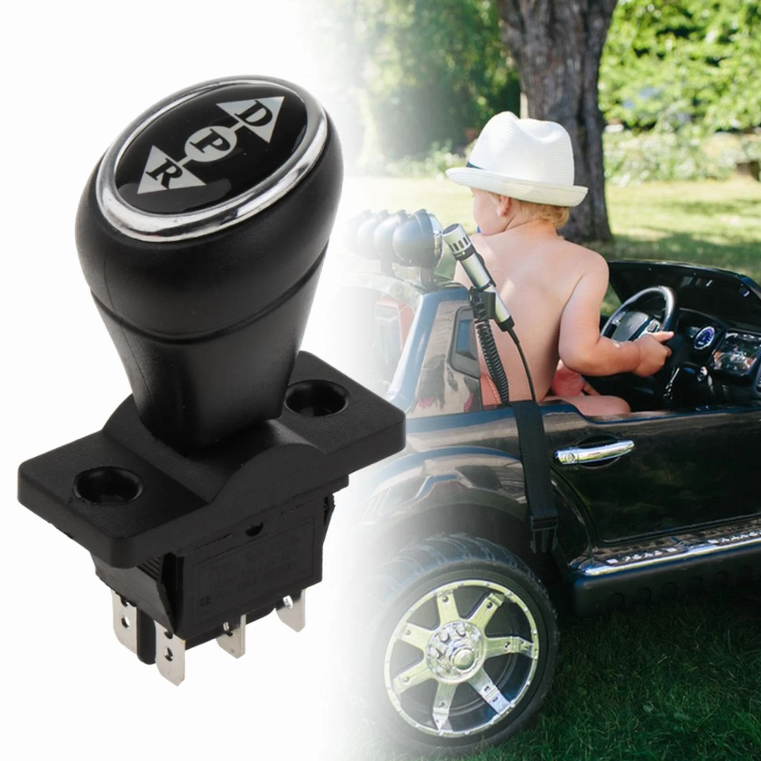 Perfeclan Interruptor de Putter de automóvil eléctrico para niños Equipo de Interruptor de automóvil RC Conjunto de Joystick de Agarre cómodo para la reparación, Style D