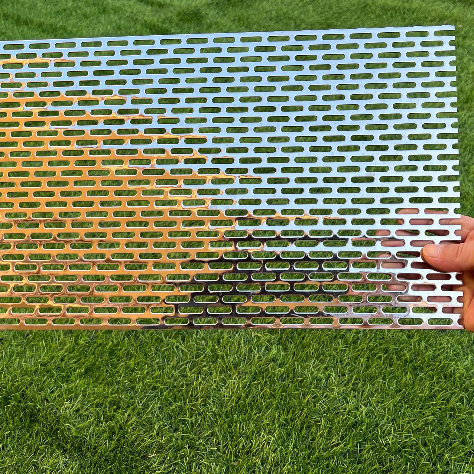 Chapas perforadas de acero inoxidable 406 mm x 255 mm x 1,1 mm malla metálica expandida