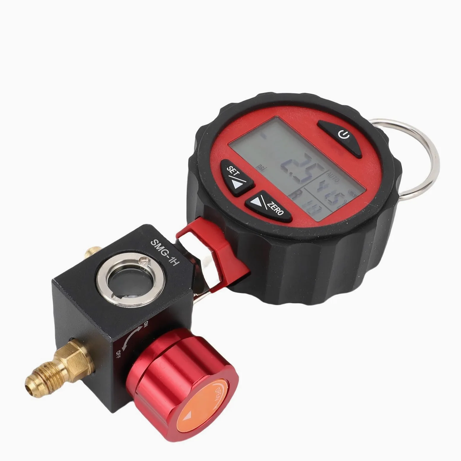 FTVOGUE Medidores Digitales HVAC, Manómetro Digital HVAC para Refrigeración Rango de Baja Presión -14,5 a 500 Psi, 87 Refrigerantes, 6 Unidades, Muestreo 1s para Técnicos de Aire Acondicionado