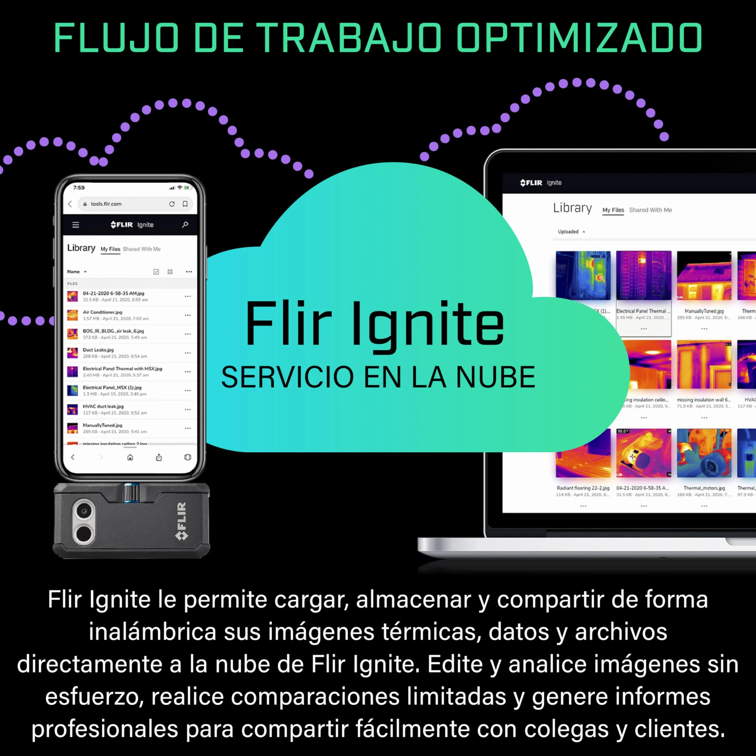 Flir One Pro - Cámara Termográfica Para Smartphones iOS (iPhone 15 Y Posteriores Con USB-C), Súper Resolución De 480X360 (IR Nativo De 160X120)