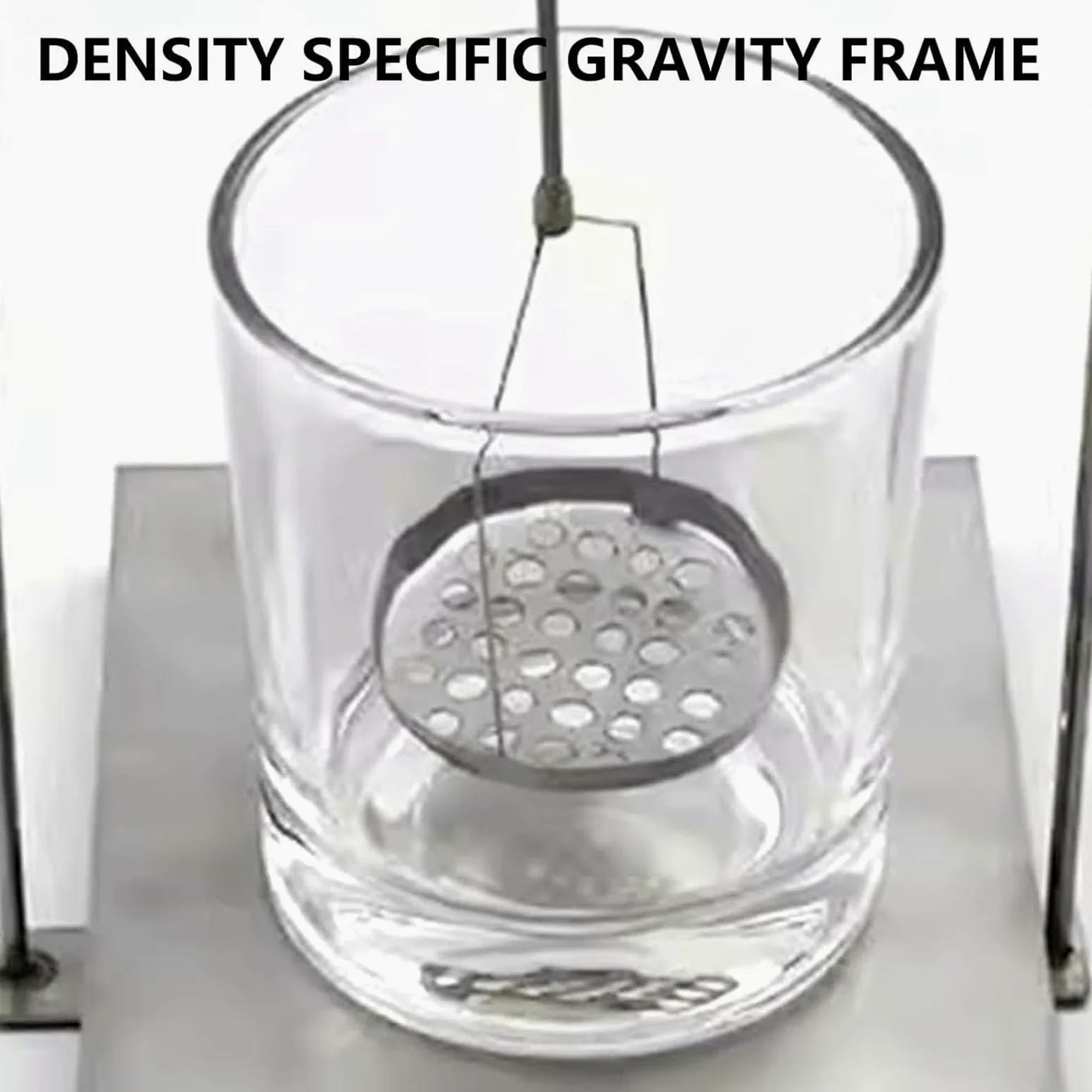 Marco Para Determinación De Gravedad Específica, Kit De Determinación De Densidad Con Vaso De Precipitados De Vidrio Y Soporte De Acero Inoxidable, Estructura Robusta Y Estable Para Balanzas De