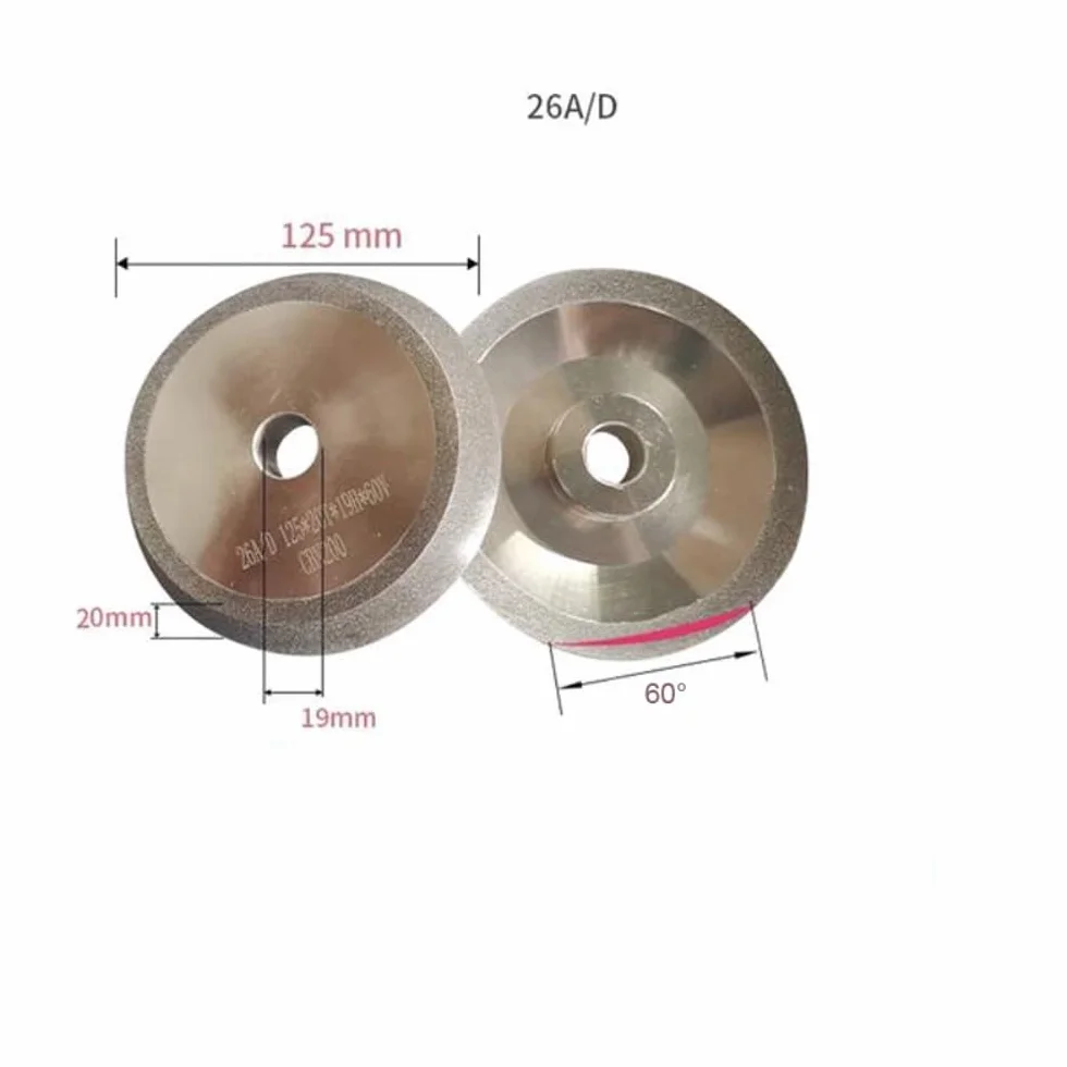 Muela de Amolar Mr-13A F4, Accesorios para Fresadora Y Taladradora/26D 125 * 19 * 20*V60/Cbn 230Grit