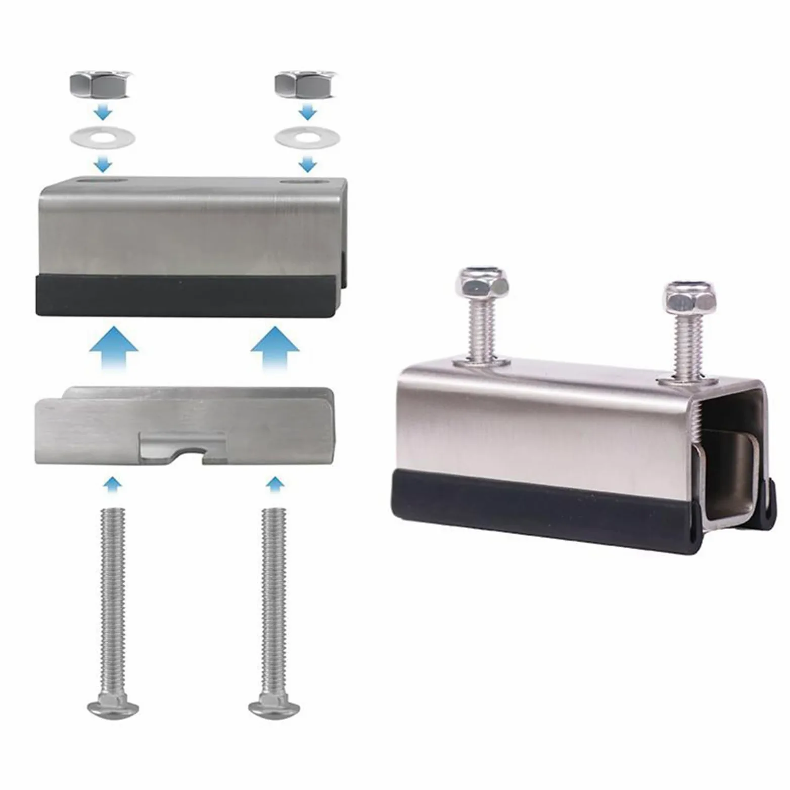 Soporte para Paneles Solares de Autocaravana Kit de 4 Soportes de Montaje | Estructura De Acero Inoxidable Para Techos De Caravanas, Embarcaciones, Remolques Y Camping