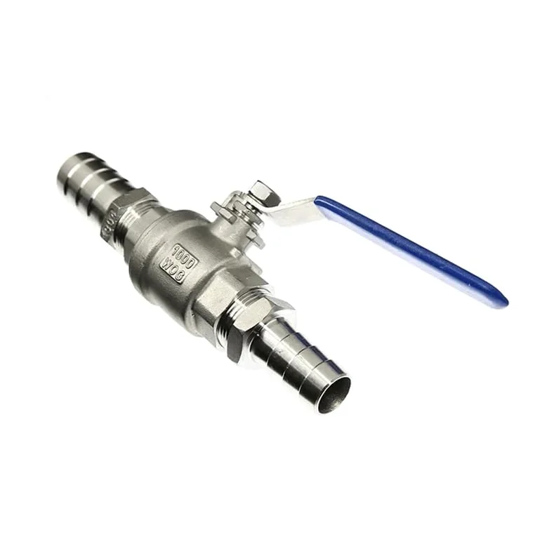 Adaptador para Grifo de depósito de Agua Válvula de Bola de Drenaje bidireccional de Acero Inoxidable 304 con Espiga for Manguera for Conector Adaptador de Agua(Through,32mmBSP132mm)