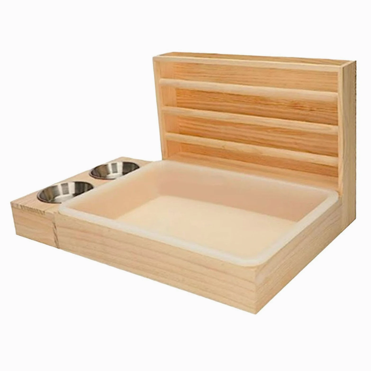 Comedero de Madera para con Arenero para Hámster (Exterior)