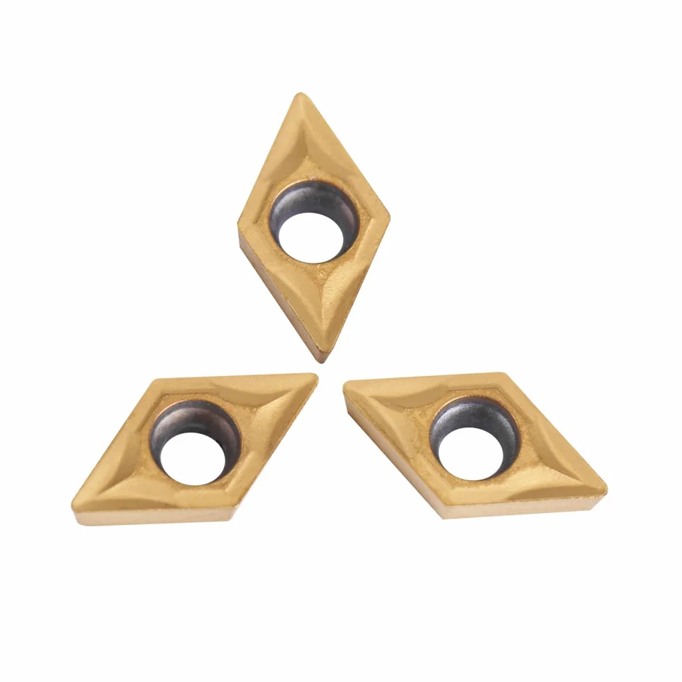 Insertos de Carburo CNC DCMT070202 Tin-coated para Fresado de Acero