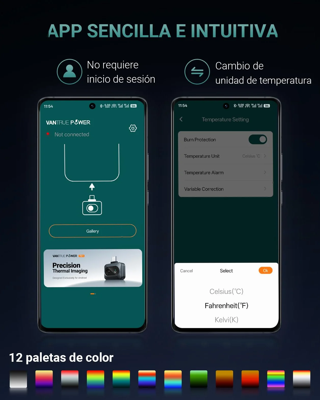 TS1 Cámara Térmica Termográfica Infrarroja para Android, 512x384 TISR Alta Resolución Cámara Termográfica Infrarroja, Rango de medición de la temperatura -20 °C a 550 °C