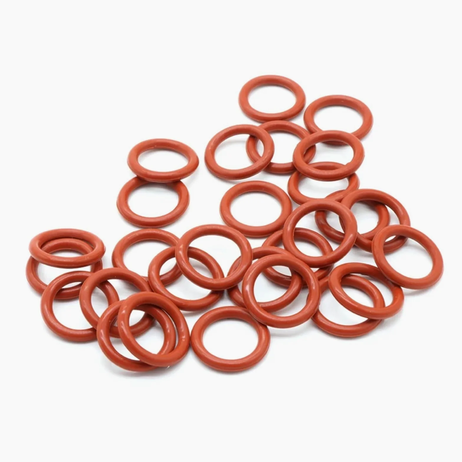 10 juntas tóricas VMQ CS de 3 mm de diámetro exterior, 9~205 mm, arandela impermeable de caucho de silicona, aislante, sello redondo en forma de O, rojo
