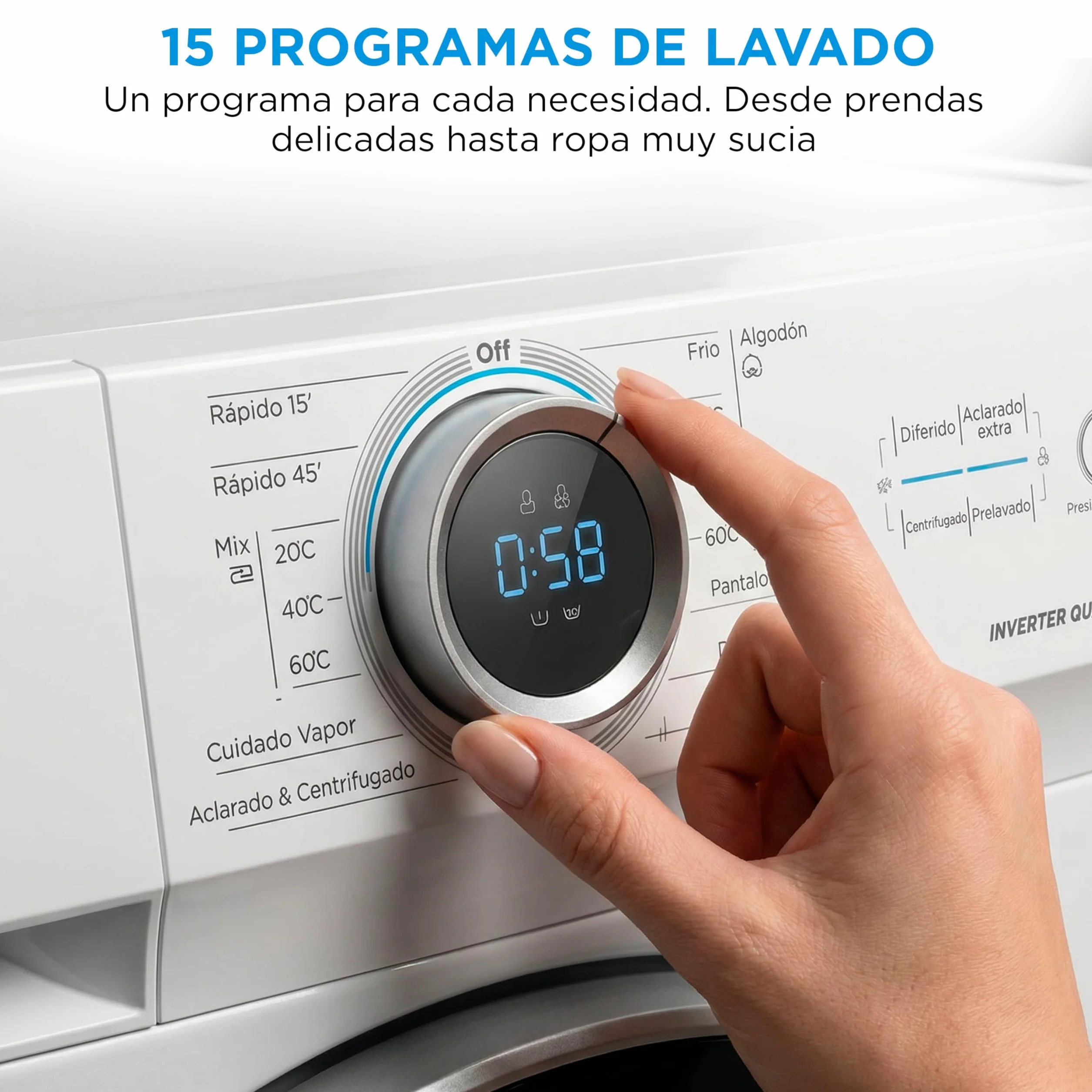 Midea Lavadora 8kg Carga Frontal 1950W 1350rpm Motor Inverter Healthguard