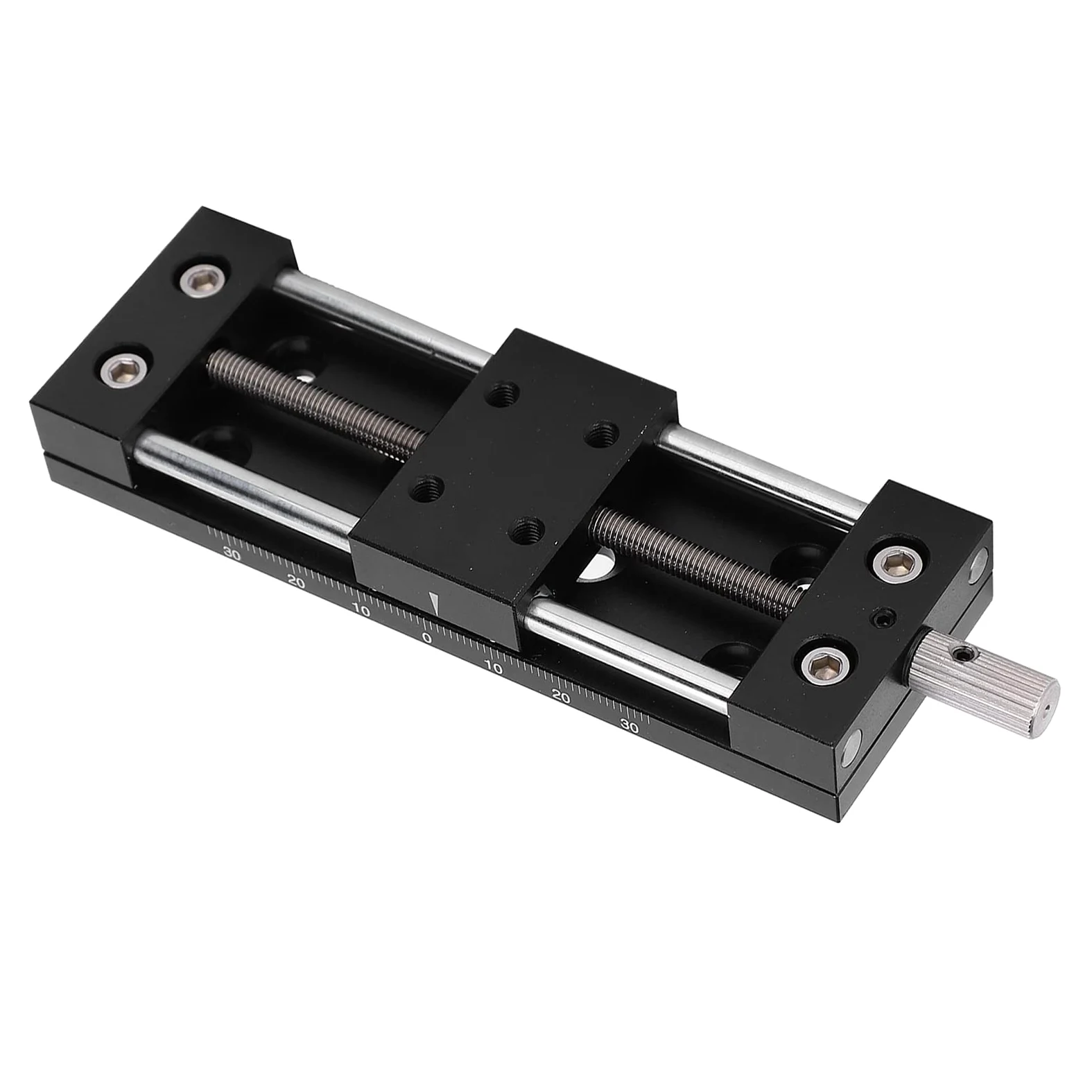 SP40A - Mesa deslizante DB65, eje X - Perilla manual de ajuste fino, plataforma de corte de aleación de aluminio, guía en de milano de 65 mm de carrera para microscopios e