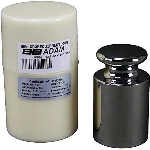 Adam Equipment 1 kg de peso de calibración de acero inoxidable OIML clase M1