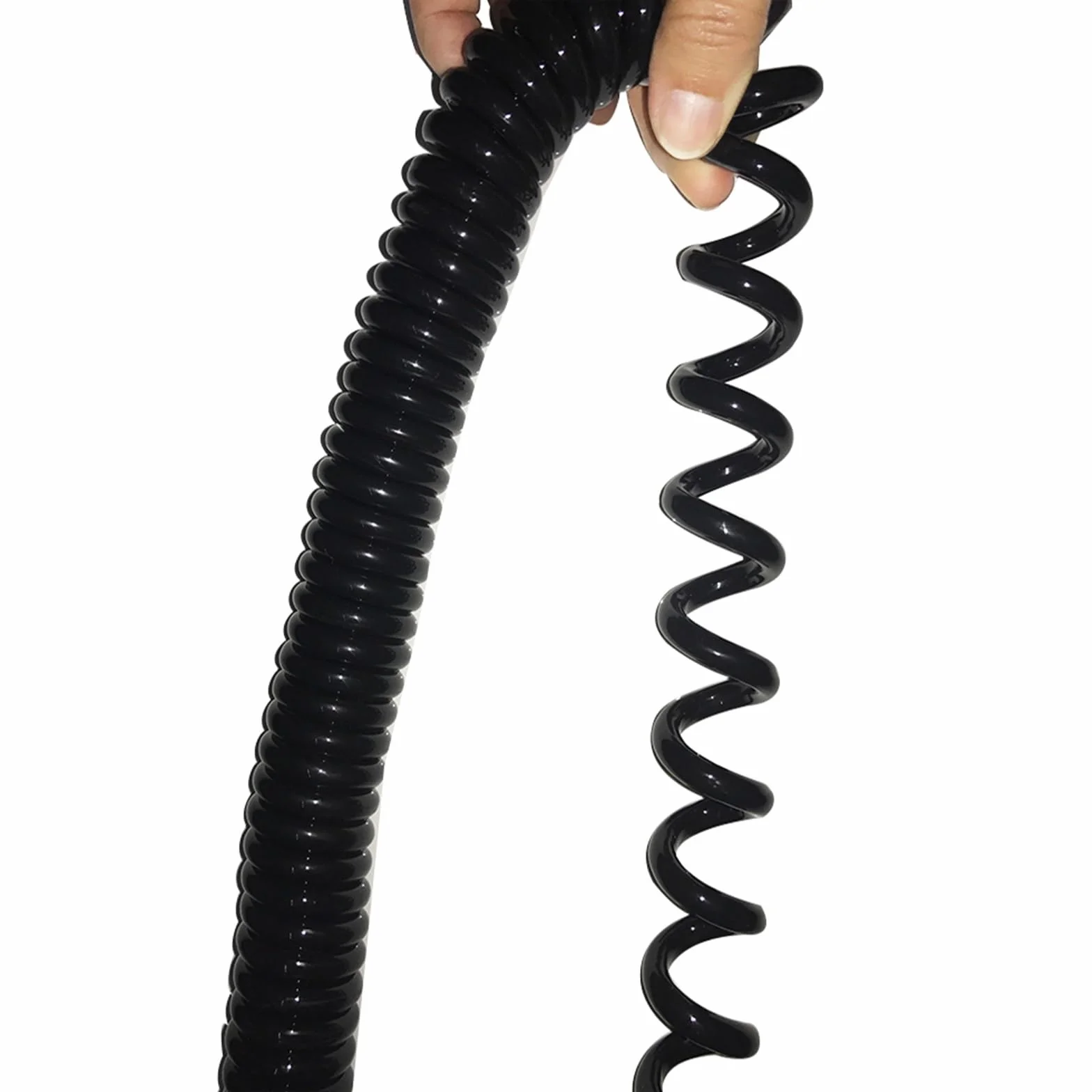 Cable de alimentación en espiral Flex Curly Spring Cable extensible de 10 núcleos, diámetro exterior cuadrado de 0,3 mm, cable espiral blindado de 10 mm.(Stretch 3 meters)