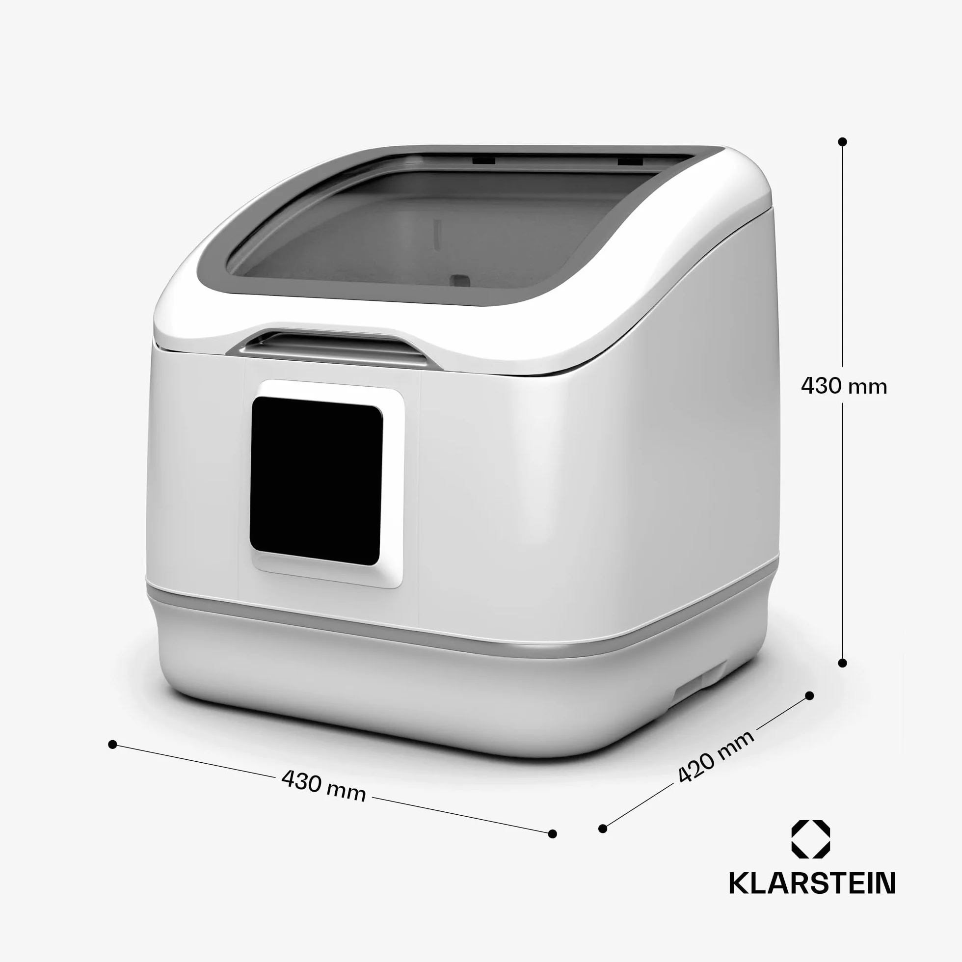 Klarstein SilentScrub lavavajillas encimera portátil compacto 3 cubiertos 7 programas pantalla táctil 55 dB