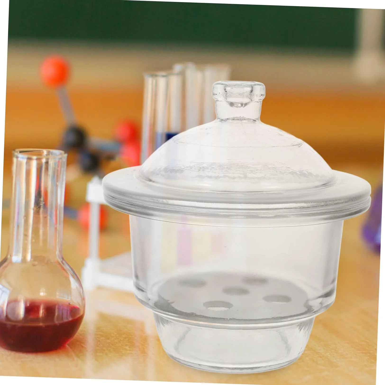 Ipetboom Desecador Al Vacío De Vidrio 208 Mm Durable y Seguro Para Laboratorio Botella Secadora Para Experimentadores Científicos