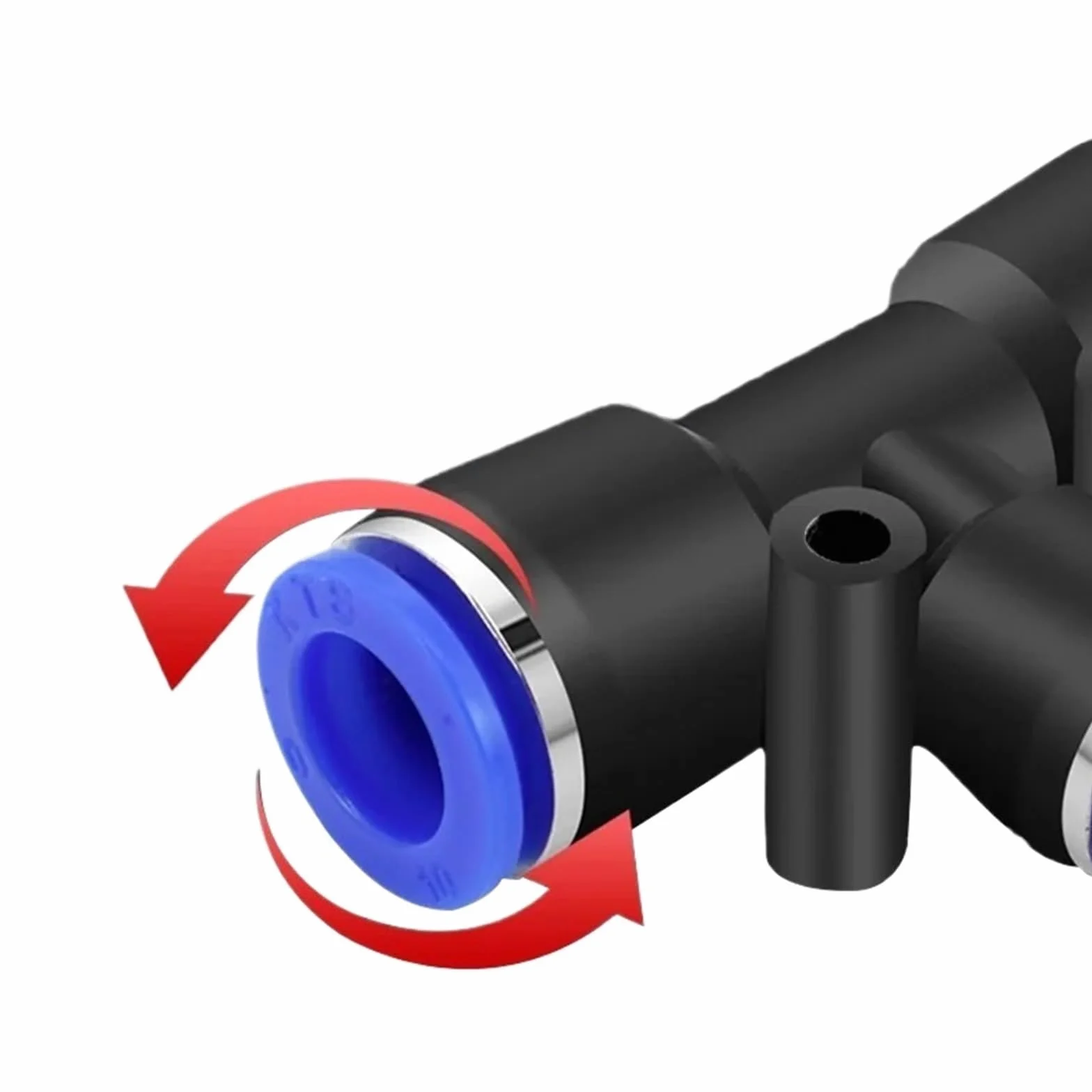 100 conectores de aire PE PY 4, 6, 8, 10, 12 mm, conexión neumática rápida, conector de tubo de manguera de plástico de 3 vías (4 mm, 100 unidades), PY)
