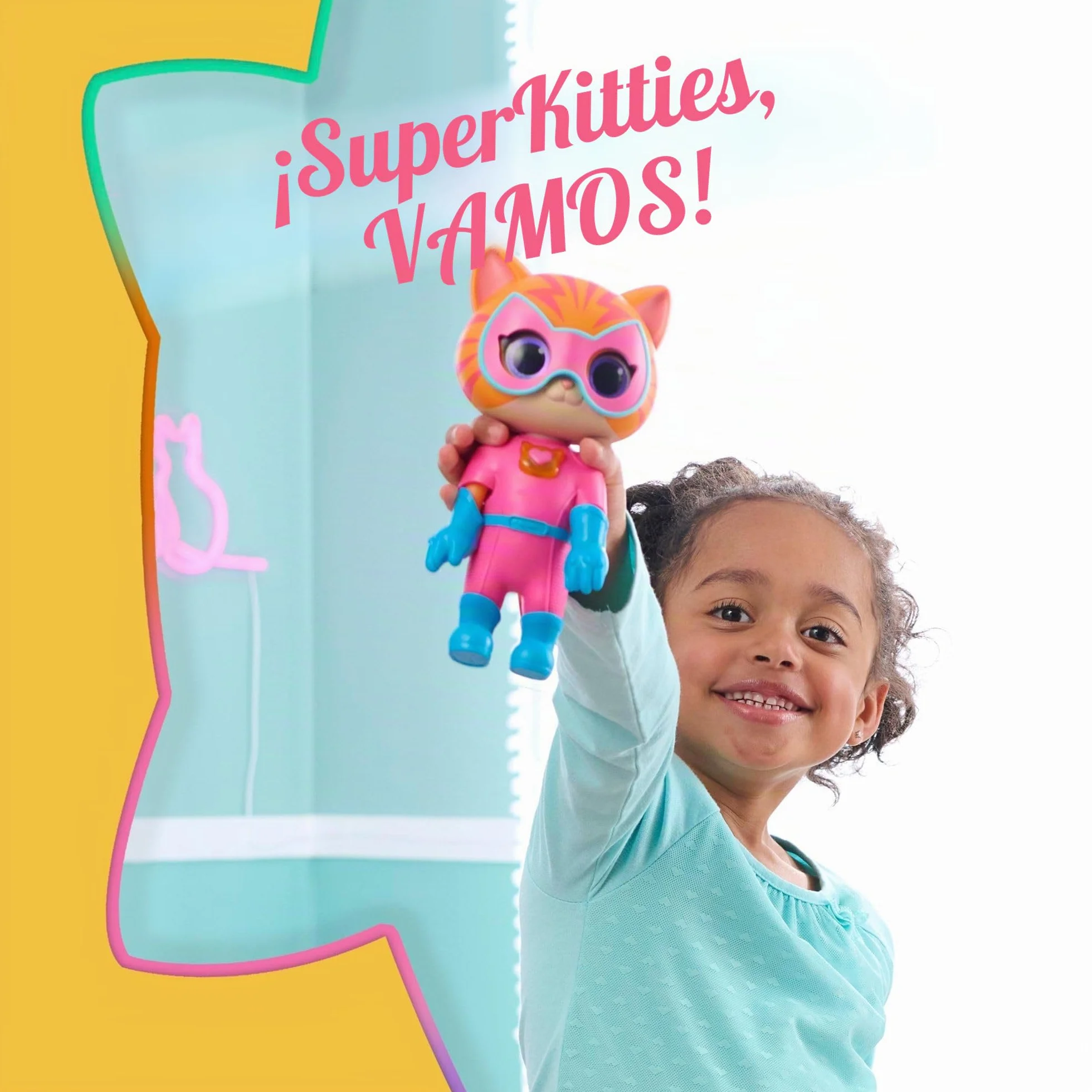 Disney Junior SuperKitties Cat-Tastic Transforming Ginny 20 cm 9 Piezas Juego de simulación