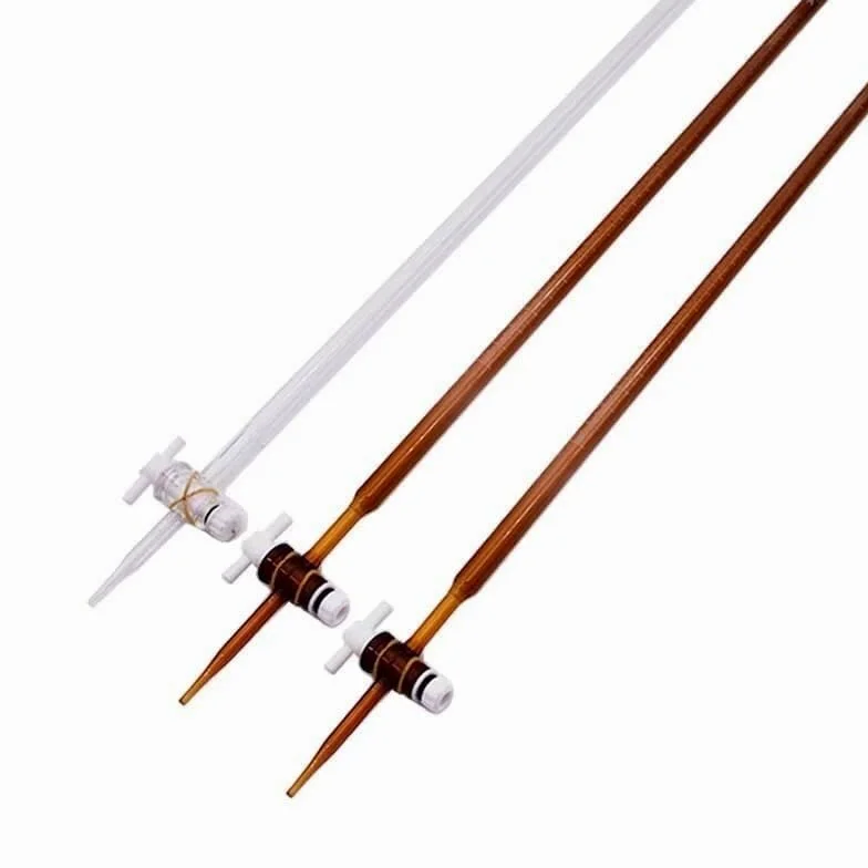 Bureta de Vidrio Borosilicato Clase A - Titulación Laboratorio Profesional, 10ml 25ml 50ml, Llave PTFE(Brown acid 50ml)