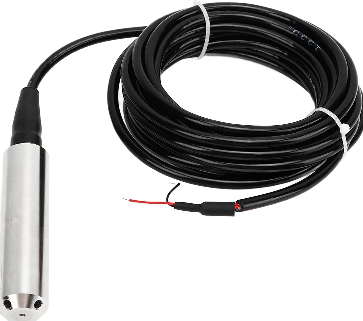 Sensor de detección líquido, nivel agua, IP68 Salida 4-20MA fluido 24 V CC Acero inoxidable 304 programable con cable 5 m for conexión alimentación(0 4 m Range)