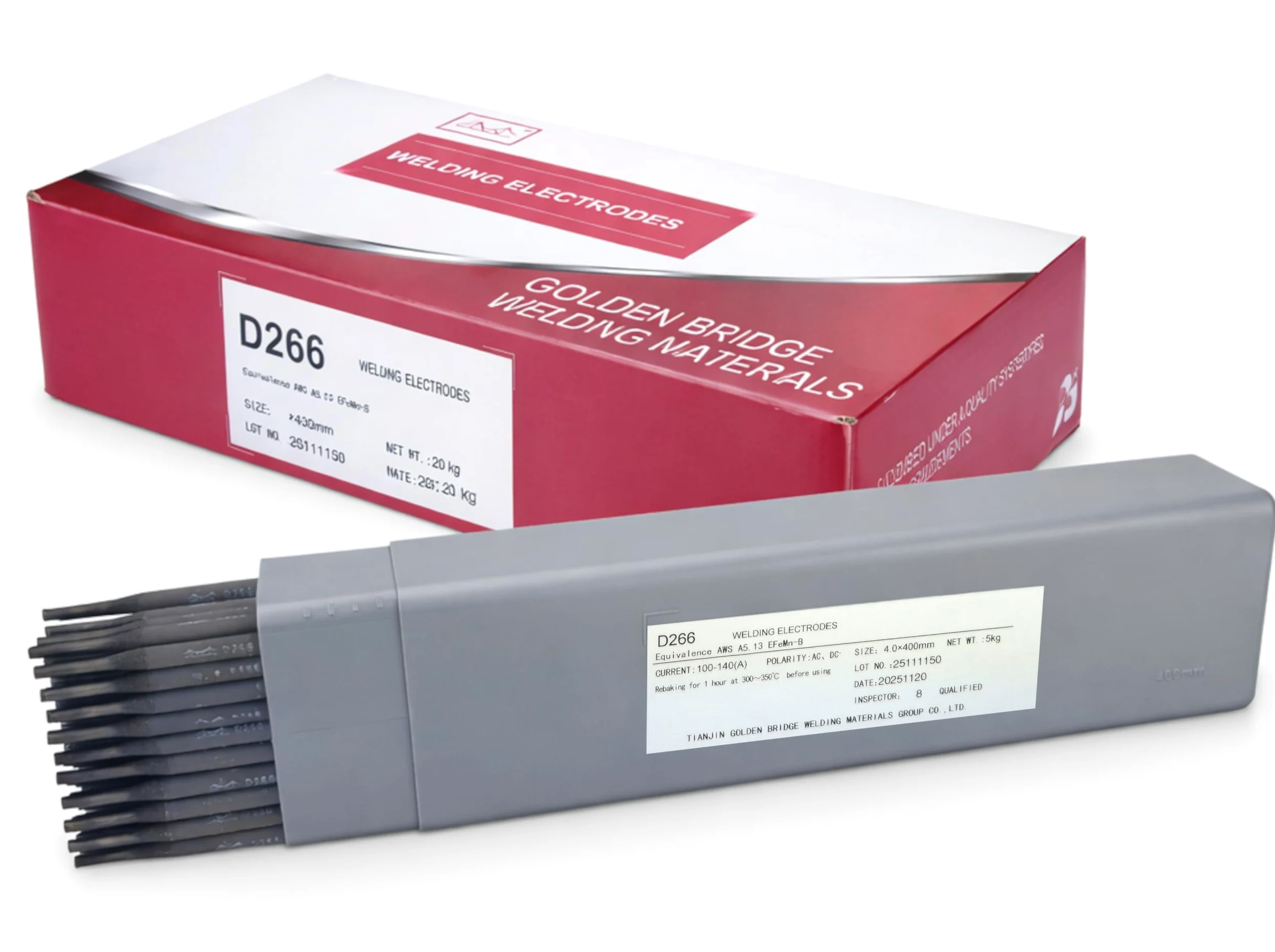 EFeMn-B D266 - Electrodo de manganeso alto oculto para superficies duras (5,13-11 libras)