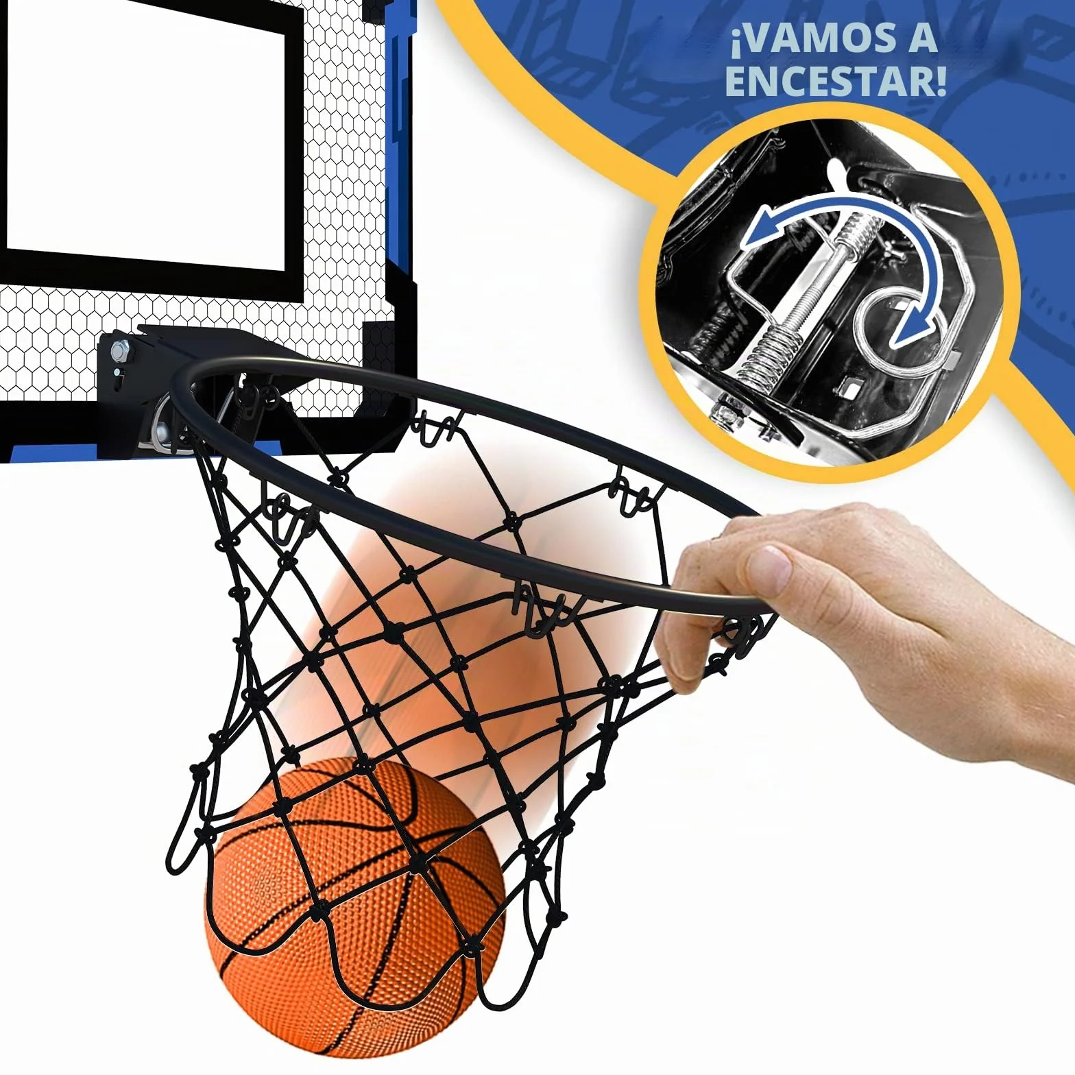 QDRAGON Mini Canasta Baloncesto Interior con 3 Pelotas para Niños y Adultos