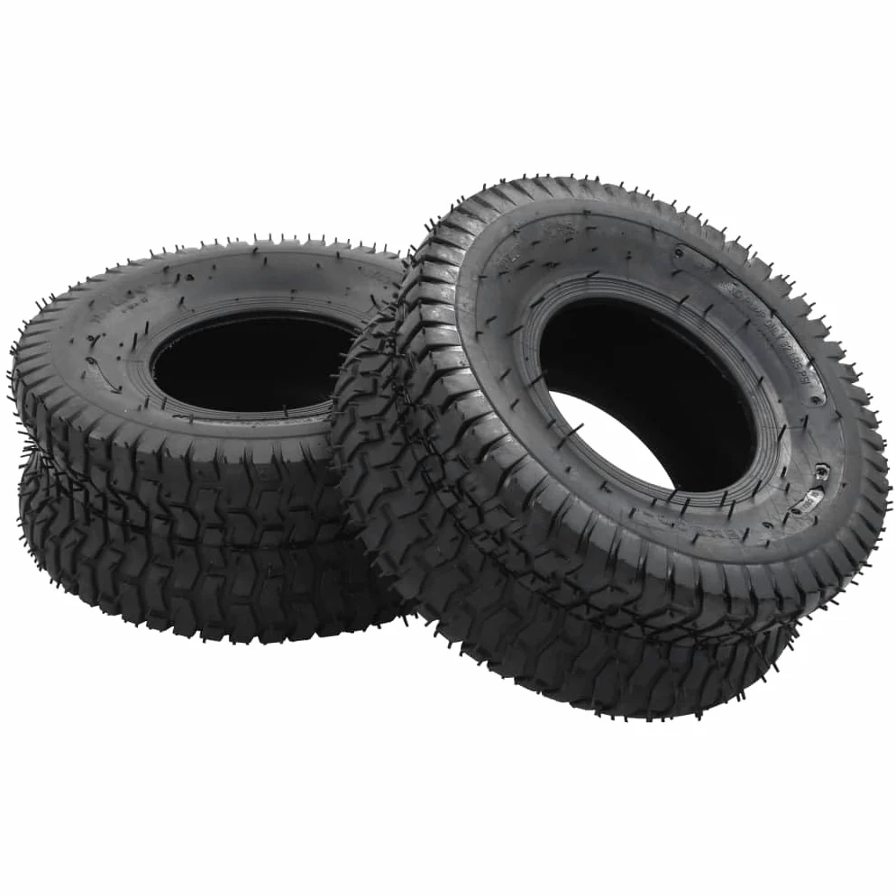 Neumáticos para carretilla, 2 unidades, 15 x 6,00 – 6, 4PR, goma de repuesto, 33 cm, diámetro exterior 160 kg por neumático, para carretilla de transporte, carrito de transporte, uso en