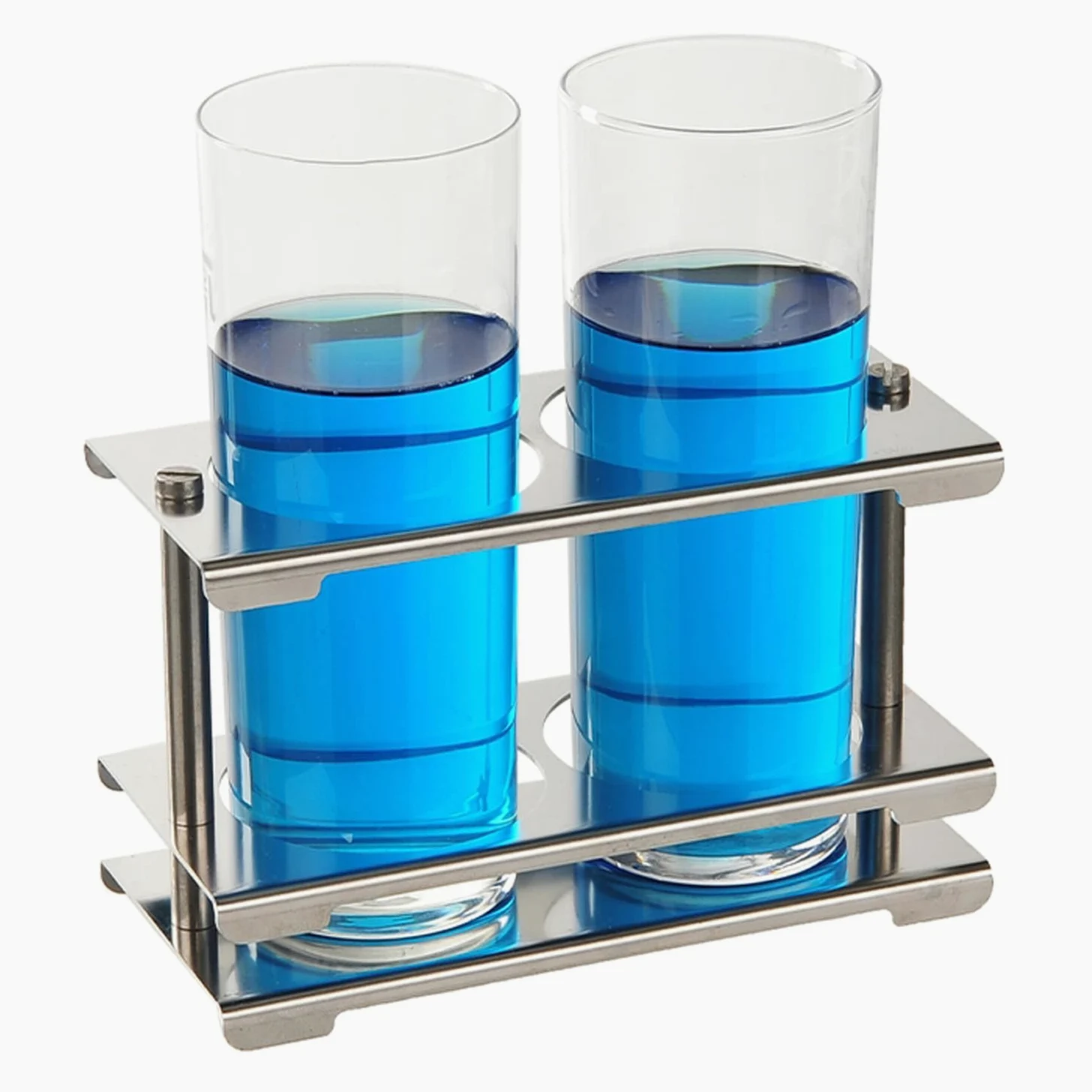 Bochem MN-0052 - Estructura para tubos de ensayo de acero inoxidable 18/10 para 10 vasos con pulido electrolítico, 16 mm de diámetro