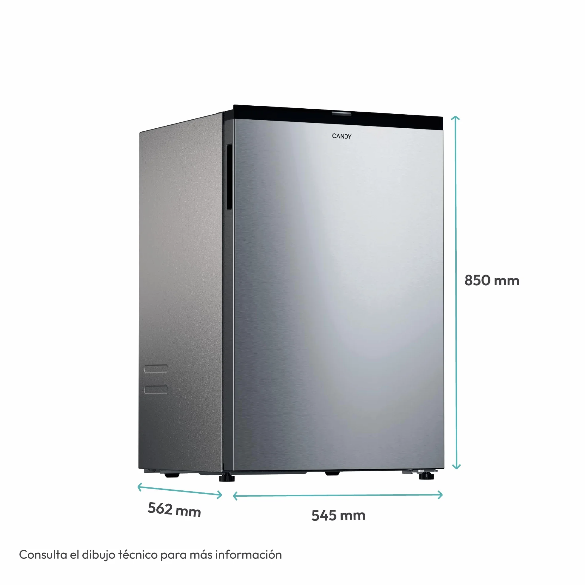 CANDY CNOQ2S58EX Frigorífico Mini Congelador 54,5x85cm 129L Inox